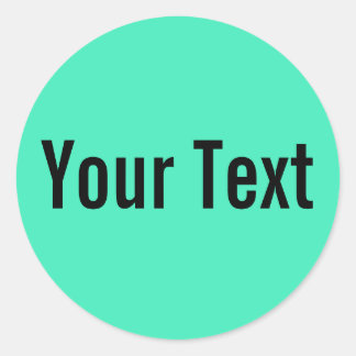 NUR FARBE | minze + Ihr Text Runder Aufkleber