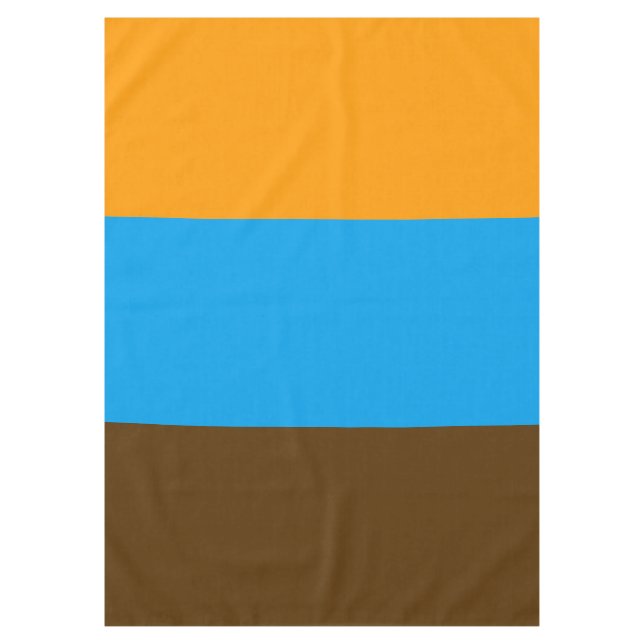 NUR FARBE Muster orange braun + Backgr. Tischdecke (Vorderseite)