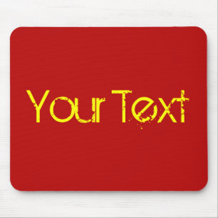 NUR FARBE / rot + Ihr Text Mousepad
