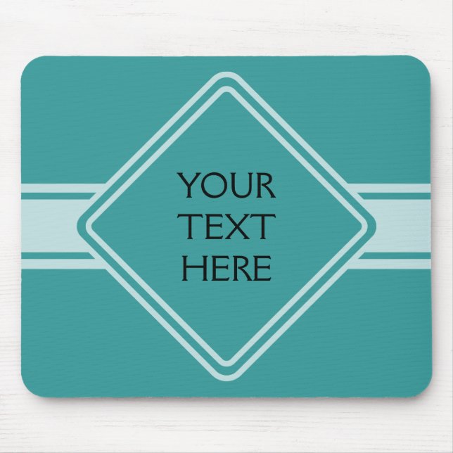 NUR FARBE / SCHALTFLÄCHE BANNweiß + Ihr Text Mousepad (Vorne)