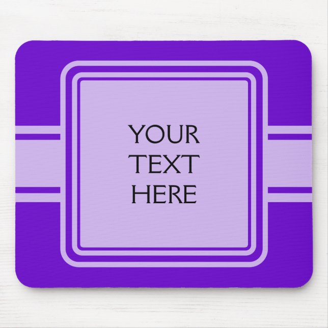 NUR FARBE / SCHALTFLÄCHE BANNweiß + Ihr Text Mousepad (Vorne)