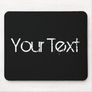NUR FARBE / schwarz + Ihr Text Mousepad