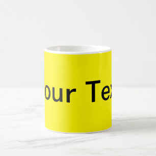 NUR FARBE / Zitrone + Ihr Text Kaffeetasse