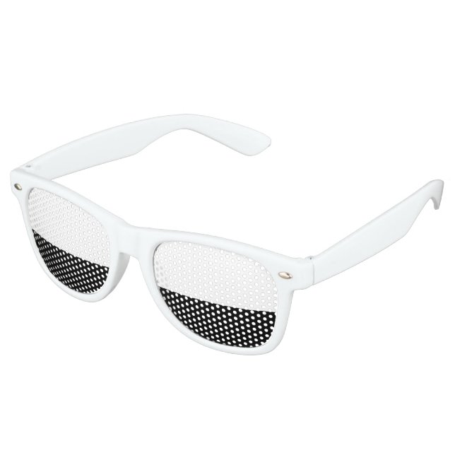Nur Farben schwarz und weiß + Ihre Ideen Partybrille (Schrägansicht)