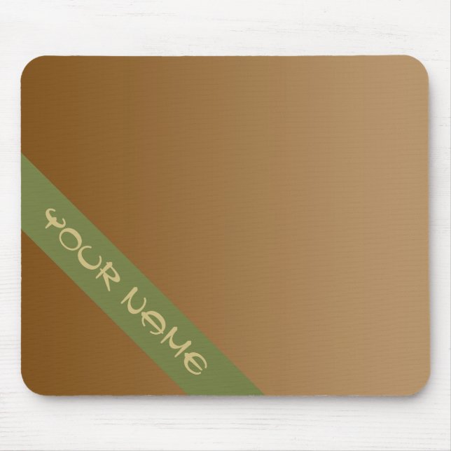 NUR FARBgefälle - braun + Ihr Name Mousepad (Vorne)