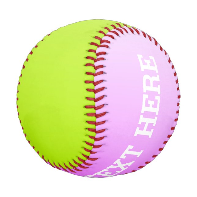 Nur Farbgrade - Frühlinggrün und Rosa Baseball (Schrägansicht)