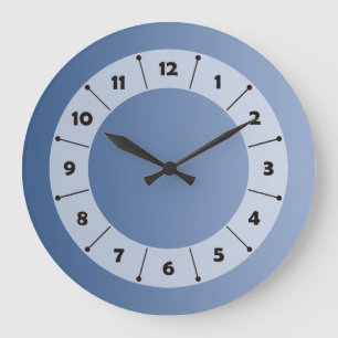 NUR FARBgradienten blau - die Uhr ist transparent
