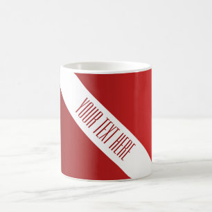 NUR FARBgradienten - Feuer rot + Text Kaffeetasse