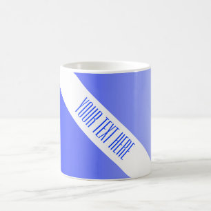 NUR FARBgradienten königsblau + Ihr Text Kaffeetasse