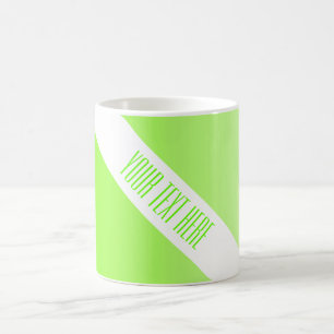 NUR FARBgradienten neongrün + Text Kaffeetasse