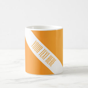 NUR FARBgradienten orange + Ihr Text Kaffeetasse