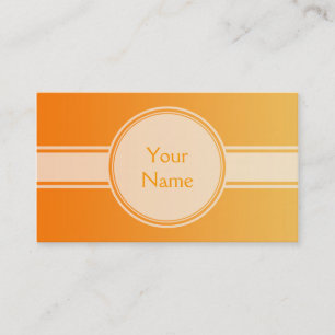 NUR FARBgradienten - orange + Text Visitenkarte