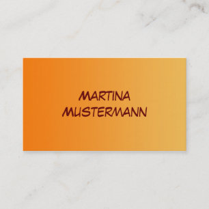 NUR FARBgradienten - orange Visitenkarte