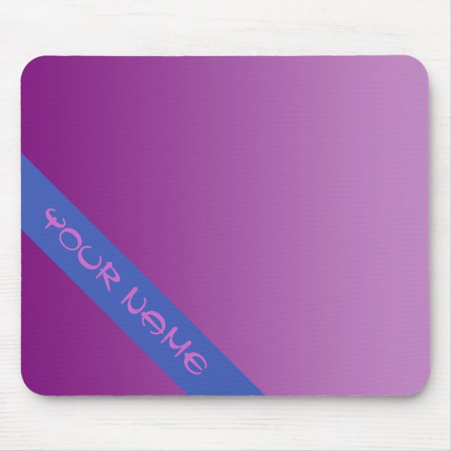 NUR FARBgradienten - Pflaume + Ihr Name Mousepad (Vorne)