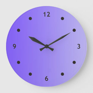 NUR FARBgradienten - violett + Punkt auf der Vorde Große Wanduhr