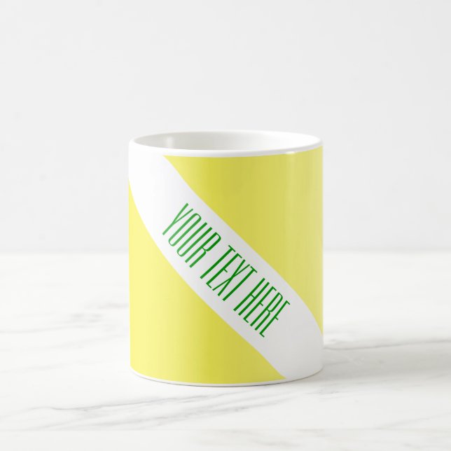 NUR FARBgraditionen, Zitronengelb + Text Kaffeetasse (Mittel)