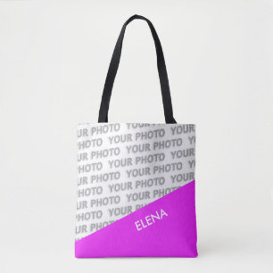 NUR FARBRETTEN - Pink + Ihre Ideen Tasche