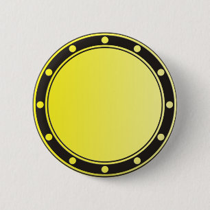 NUR FARBSTOFFE - Gelbe Zitrone + Ringe & Punkte Button