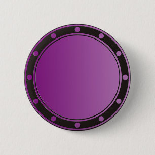 NUR FARBSTOFFE - Pflaumen - Ringe & Punkte schwarz Button
