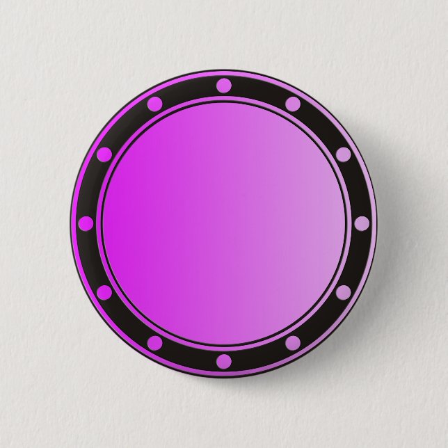 NUR FARBSTOFFE - rosa Rosa + Ringe & Punkte Button (Vorderseite)