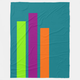 Nur Farbstreifen - Pflaumenorange im Frühling Fleecedecke