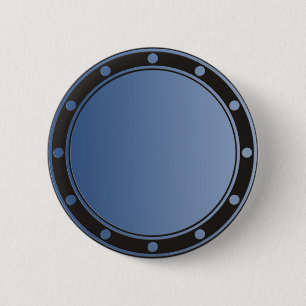 NUR FARBVERLAUFE - blau + Ringe & Punkte schwarz Button