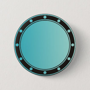 NUR FARBVERLAUFE - ozeanblau - Ringe & Punkte Button