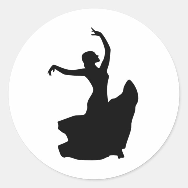 Nur Flamenco-Tänzer Runder Aufkleber (Vorderseite)
