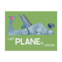 Nur Flugzeug(r) Liebe Sie Tool Valentines Postkart
