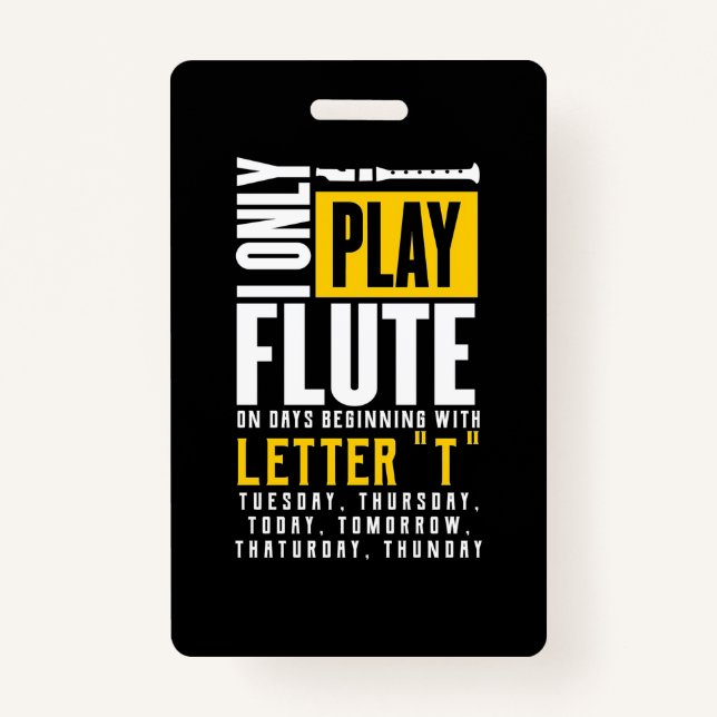 Nur Flute spielen Ausweis (Vorderseite)
