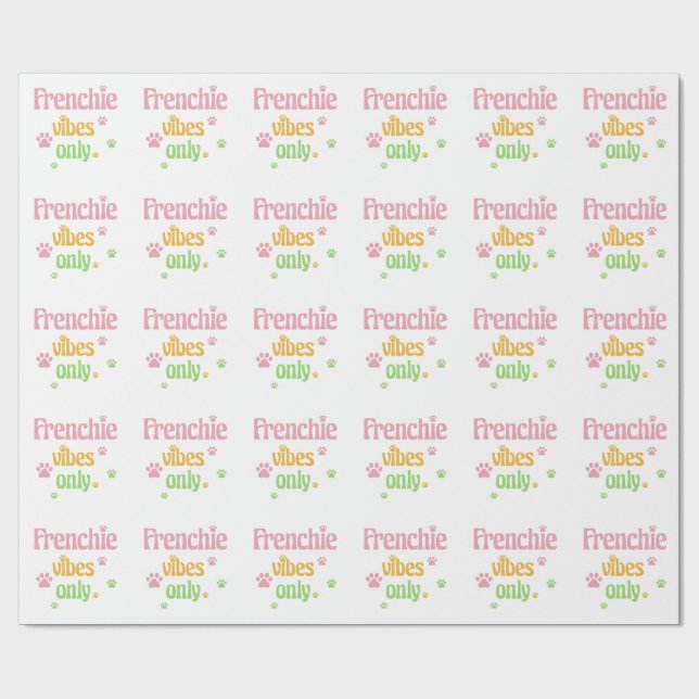 Nur Frenchie Vibes Geschenkpapier (Flach)