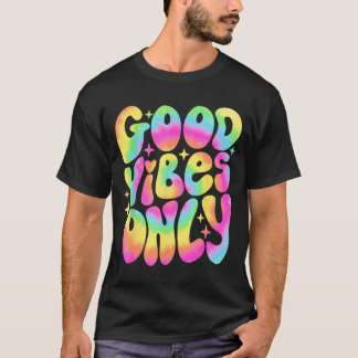 Nur Frieden Liebe 60er 70er Tie Dye Groovy Hippie T-Shirt