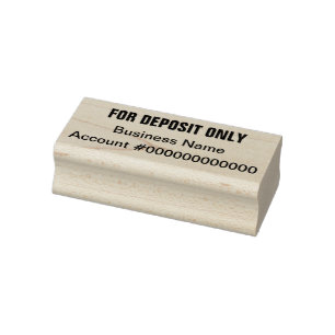 Nur für Bankeinlagen Gummistempel