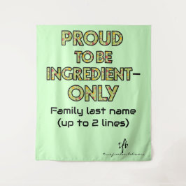 Nur für den Haushalt bestimmte Inhaltsstoffe Wandteppich