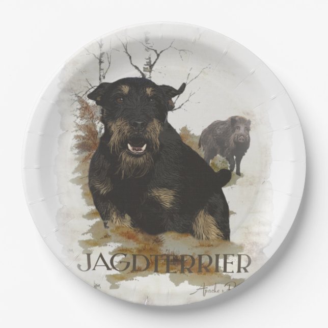 Nur für echte Jäger-Teller Pappteller (Vorderseite)