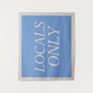 "Nur für Einheimische" Blue Beach Wall Tapestory Wandteppich
