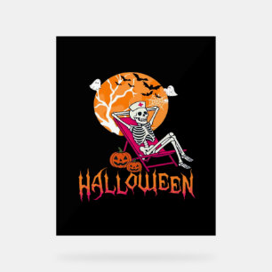 Nur für Halloween Summer Nurse Skelett P Gewartet Acrylschild