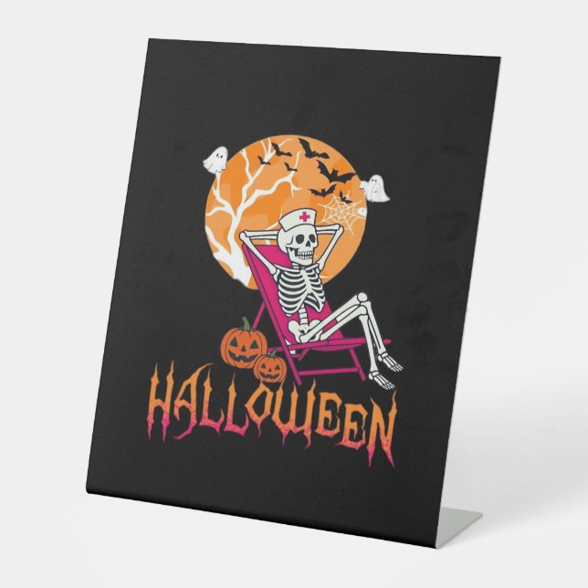 Nur für Halloween Summer Nurse Skelett P Gewartet Sockelschild (Vorderseite)
