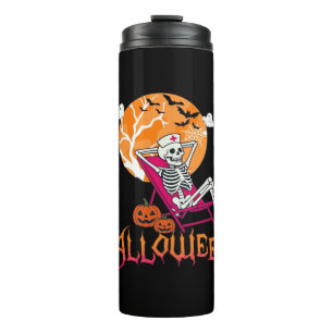 Nur für Halloween Summer Nurse Skelett P Gewartet Thermosbecher