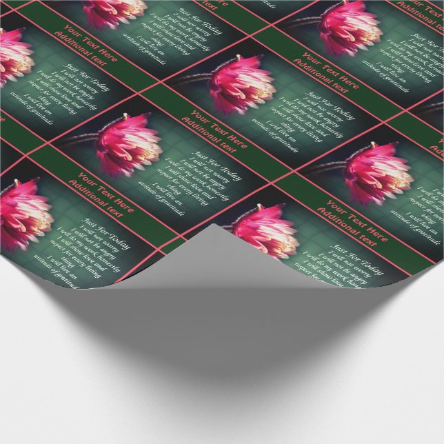 Nur für heute Blume Reiki Inspiration Geschenkpapier (Ecke)