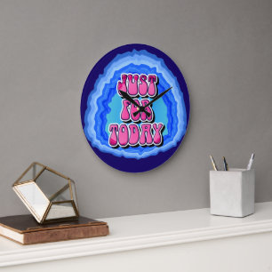 Nur für heute Geode 12 Step OM Erholung Slogan Große Wanduhr