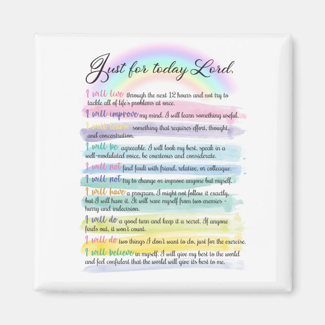 Nur für heute, Herr Magnet (Vorne)