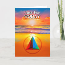 Nur für HEUTIGE OM Slogan Beach bei Sunrise Card