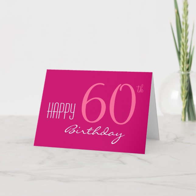 Nur für ihren 60. Geburtstag Karte (Vorderseite)