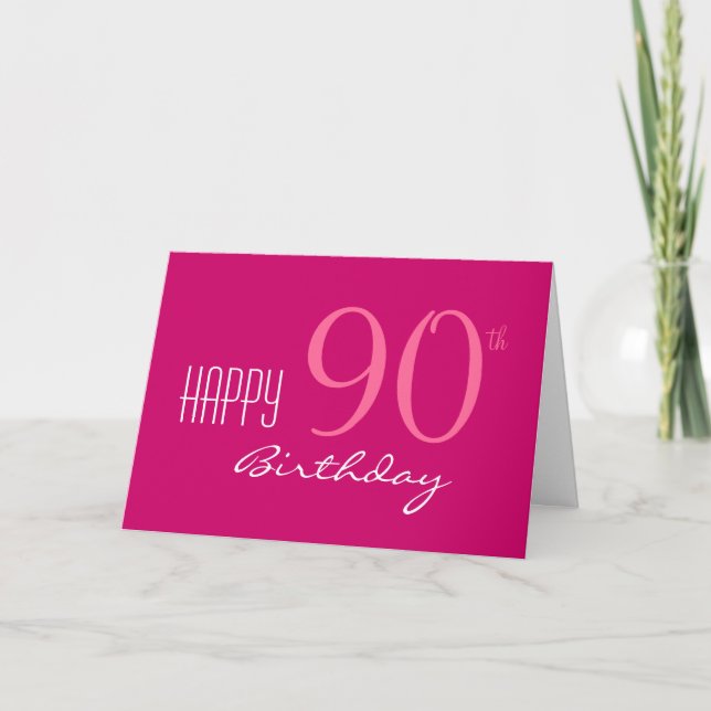 Nur für ihren 90. Geburtstag Karte (Vorderseite)