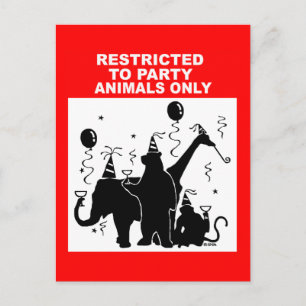 Nur für Party Postkarte