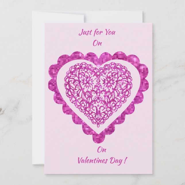 Nur für Sie im Valentinstag! Feiertagskarte (Vorderseite)