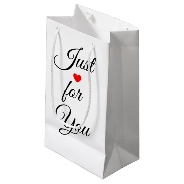 Nur für Sie Kleine Geschenktüte (Vorderseite Schrägansicht)