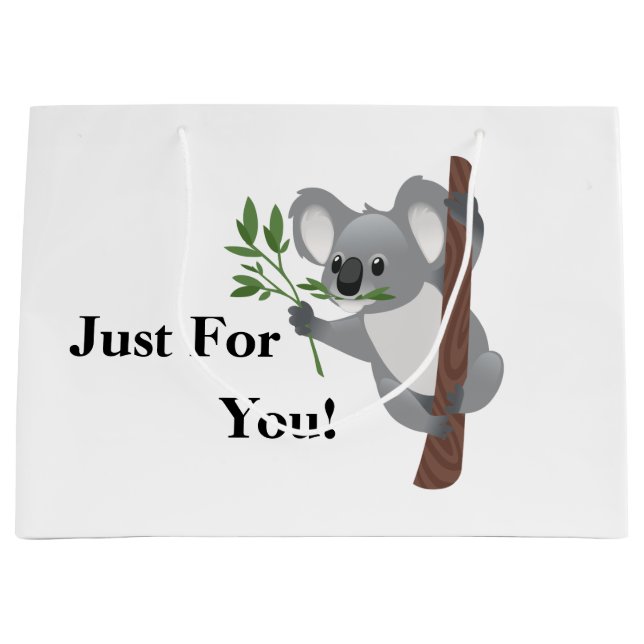 Nur für Sie Koala Bär Große Geschenktüte (Vorderseite)