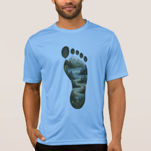 Nur Fußabdrücke verlassen - Nature Earth Day Öko T-Shirt